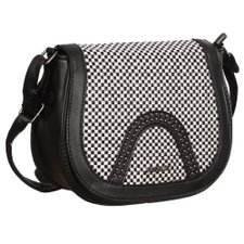 Bolsa Feminina Transversal Com Tachas E Trançados Bolsa Feminina Transversal Com Tachas E Trançados