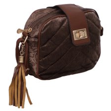 Bolsa Clutch De Veludo Com Matelassê E Tassel Bolsa Clutch De Veludo Com Matelassê E Tassel