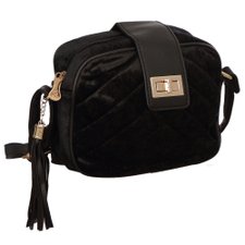 Bolsa Clutch De Veludo Com Matelassê E Tassel Bolsa Clutch De Veludo Com Matelassê E Tassel