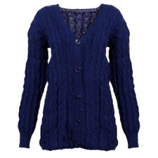 Casaco De Tricot Com Fecho De Botão Manga Longa (Único) Casaco De Tricot Com Fecho De Botão Manga Longa (Único)