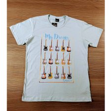 Camiseta Masculina Estampa De Guitarras Camiseta Masculina Estampa De Guitarras