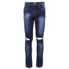 Calça Jeans Com Rasgos No Joelho Calça Jeans Com Rasgos No Joelho