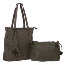 Kit 2 Bolsas Feminina De Ombro + Transversal Detalhes Trançados E Tassel Kit 2 Bolsas Feminina De Ombro + Transversal Detalhes Trançados E Tassel