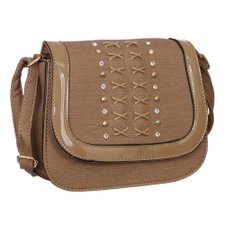 Bolsa Transversal Detalhes Em Strass E Verniz Bolsa Transversal Detalhes Em Strass E Verniz