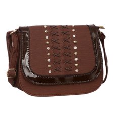 Bolsa Transversal Detalhes Em Strass E Verniz Bolsa Transversal Detalhes Em Strass E Verniz