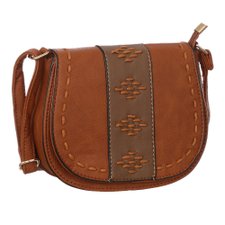 Bolsa Transversal Arredondada Com Detalhes Trançados Bolsa Transversal Arredondada Com Detalhes Trançados