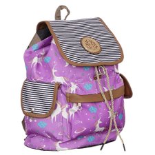 Mochila Têxtil Escolar Com Estampa De Unicórnio Mochila Têxtil Escolar Com Estampa De Unicórnio