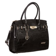 Bolsa De Verniz Com Estampa Animal Print E Pingente Dourado Bolsa De Verniz Com Estampa Animal Print E Pingente Dourado