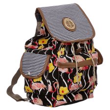 Mochila Têxtil Feminina Com Estampa Animal Mochila Têxtil Feminina Com Estampa Animal