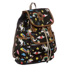 Mochila Têxtil Escolar Com Estampa De Unicórnio Mochila Têxtil Escolar Com Estampa De Unicórnio