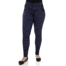 Calça Feminina Estampa Alto Relevo Skinny Calça Feminina Estampa Alto Relevo Skinny