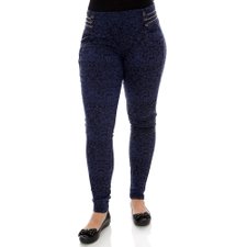 Calça Com Estampa Alto Relevo E Detalhes Metálicos Calça Com Estampa Alto Relevo E Detalhes Metálicos