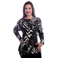 Blusa Estampada Manga longa Blusa Estampada Manga longa