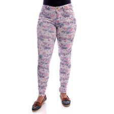 Calça Skinny Estampada Com Stretch Calça Skinny Estampada Com Stretch