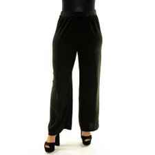 Calça Feminina Pantalona Lisa Com Cordão De Amarração Calça Feminina Pantalona Lisa Com Cordão De Amarração
