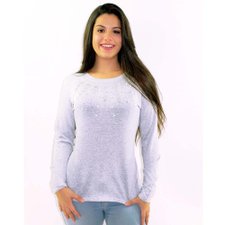 Blusa Feminina Branca Star Bordado Em Pérolas Blusa Feminina Branca Star Bordado Em Pérolas