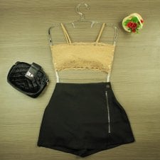 Top Cropped Nude Rendado Al A Fina Compre Agora Feira Da Madrugada Sp