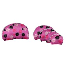 Kit Com 5 Necessaires Lilás Estampada Kit Com 5 Necessaires Lilás Estampada