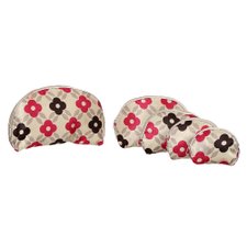 Kit Com 5 Necessaires Bege Estampada Kit Com 5 Necessaires Bege Estampada