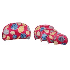 Kit Com 5 Necessaires Rosa Estampada Kit Com 5 Necessaires Rosa Estampada