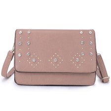 Bolsa Transversal Feminina Detalhes Em Strass E Tachas Bolsa Transversal Feminina Detalhes Em Strass E Tachas