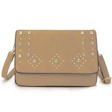 Bolsa Transversal Feminina Detalhes Em Strass E Tachas Bolsa Transversal Feminina Detalhes Em Strass E Tachas