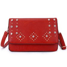 Bolsa Transversal Feminina Detalhes Em Strass E Tachas Bolsa Transversal Feminina Detalhes Em Strass E Tachas