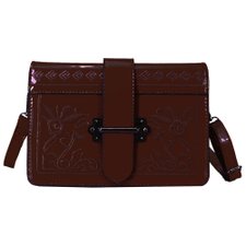 Bolsa Feminina Verniz Bordada Floral Bolsa Feminina Verniz Bordada Floral