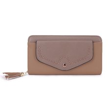 Carteira Feminina Lisa Com Tassel E Tachas Carteira Feminina Lisa Com Tassel E Tachas