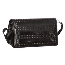 Bolsa Carteira Tiracolo Verniz Com Tachas E Alça Transversal Bolsa Carteira Tiracolo Verniz Com Tachas E Alça Transversal