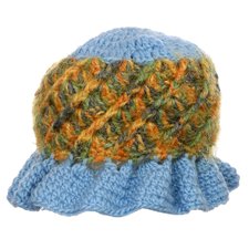 Gorro Azul Claro Feminino De Crochê Gorro Azul Claro Feminino De Crochê
