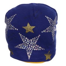 Touca Azul Escuro Infantil Star Bordada Touca Azul Escuro Infantil Star Bordada
