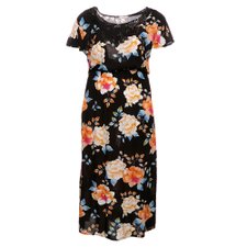 Vestido Longo Floral Plus Size Feminino Vestido Longo Floral Plus Size Feminino