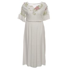 Vestido Longo Plus Size Com Tule Rendado Vestido Longo Plus Size Com Tule Rendado