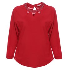Blusa Feminina Decote Bordado E Vazado Plus Size Blusa Feminina Decote Bordado E Vazado Plus Size