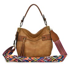 Bolsa Feminina De Ombro Animal Print E Tassel Bolsa Feminina De Ombro Animal Print E Tassel
