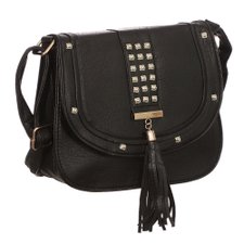 Bolsa Feminina Transversal Alto Relevo Com Tachas E Tassel Bolsa Feminina Transversal Alto Relevo Com Tachas E Tassel