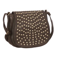 Bolsa Transversal Feminina Com Tampa De Tachas Bolsa Transversal Feminina Com Tampa De Tachas