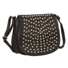 Bolsa Transversal Feminina Com Tampa De Tachas Bolsa Transversal Feminina Com Tampa De Tachas