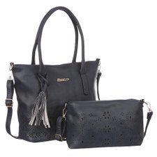 Kit 2 Bolsas Ombro + Transversal Com Detalhes Vazados Kit 2 Bolsas Ombro + Transversal Com Detalhes Vazados