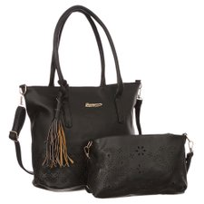 Kit 2 Bolsas Ombro + Transversal Com Detalhes Vazados Kit 2 Bolsas Ombro + Transversal Com Detalhes Vazados