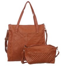 Kit 2 Bolsas De Ombro Totem + Transversal Com Vazados Kit 2 Bolsas De Ombro Totem + Transversal Com Vazados