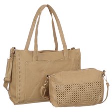 Kit 2 Bolsas Feminina De Ombro + Transversal Com Vazados Kit 2 Bolsas Feminina De Ombro + Transversal Com Vazados