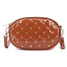 Bolsa 2 em 1 Transversal + Pochete De Verniz Feminina Com Strass Bolsa 2 em 1 Transversal + Pochete De Verniz Feminina Com Strass