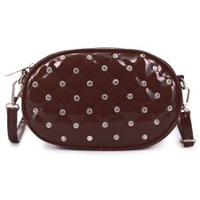 Bolsa 2 em 1 Transversal + Pochete De Verniz Feminina Com Strass Bolsa 2 em 1 Transversal + Pochete De Verniz Feminina Com Strass