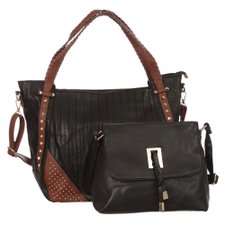 Kit 2 Bolsas Femininas Detalhes Trançados Na Alça Spikes E Tachas Kit 2 Bolsas Femininas Detalhes Trançados Na Alça Spikes E Tachas