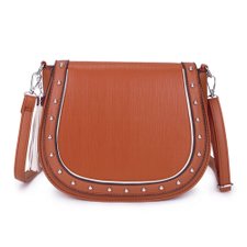 Bolsa Transversal Feminina Alto Relevo Com Tachas Bolsa Transversal Feminina Alto Relevo Com Tachas