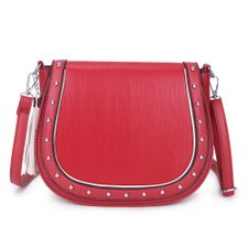 Bolsa Transversal Feminina Alto Relevo Com Tachas Bolsa Transversal Feminina Alto Relevo Com Tachas