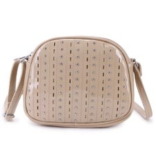 Bolsa De Verniz Transversal Feminina Com Vazados E Tachas Bolsa De Verniz Transversal Feminina Com Vazados E Tachas