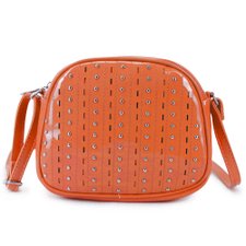 Bolsa De Verniz Transversal Feminina Com Vazados E Tachas Bolsa De Verniz Transversal Feminina Com Vazados E Tachas